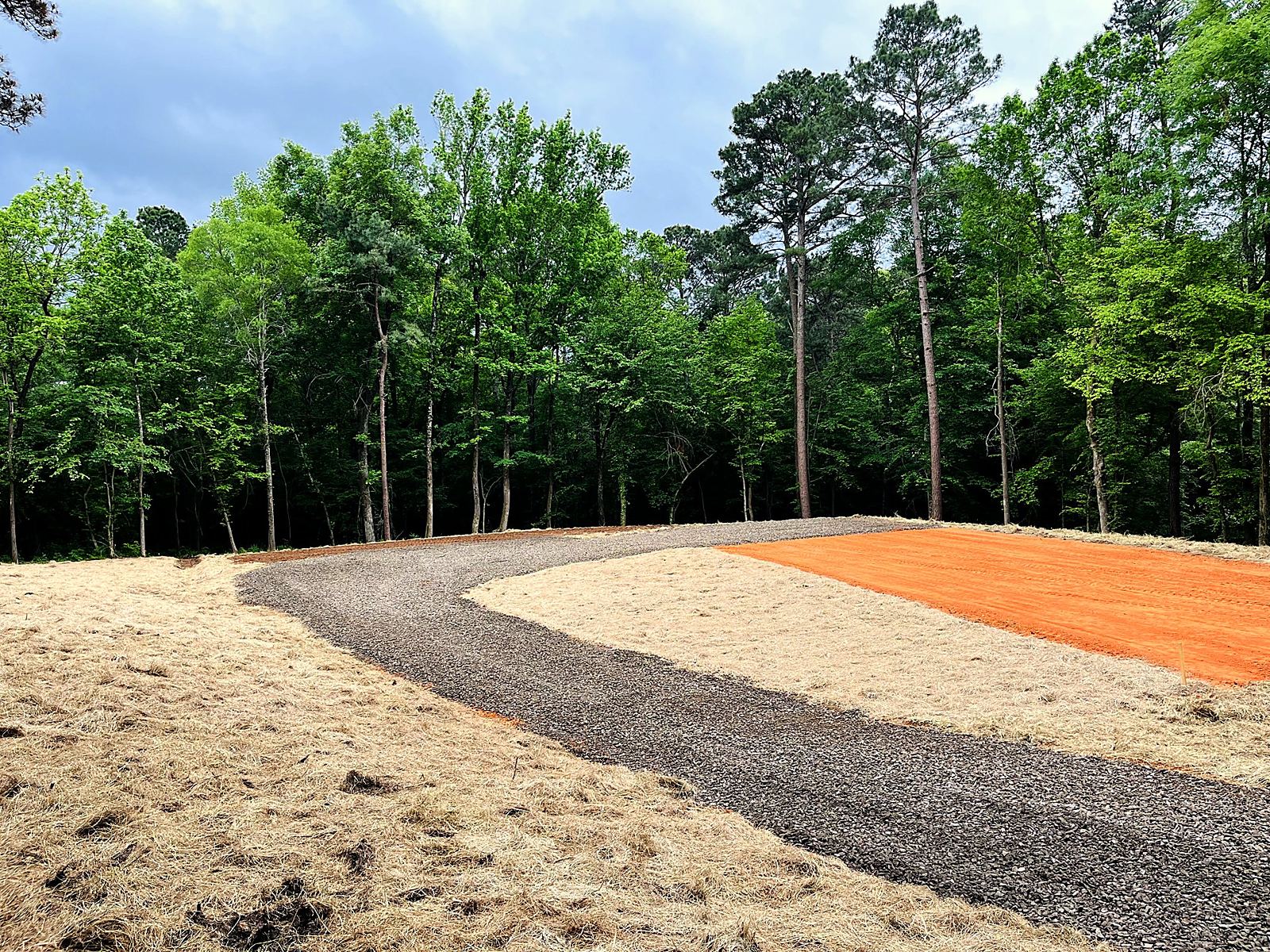Pad and gravel apron compacted and ready